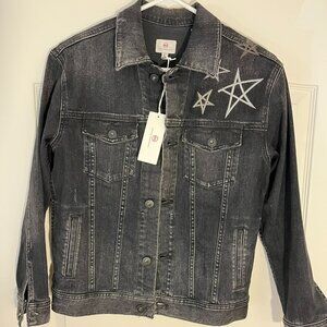 NWT AG Adriano Goldschmied Denim Stars Jacket Black - XS